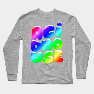 Acid House Psychedelic/Rave 80s/90s Old Skool Long Sleeve T-Shirt